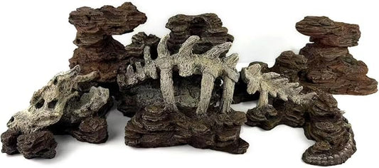Allcolor Fish Tank Decor Rocks.Aquarium Decoration Model.Easy Superior Aquascape (Wilderness Keel)