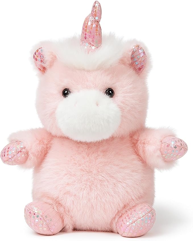 Unicorn Stuffed Animal Adorable Sitting Unicorn Plush Soft Stress Relief Plush Toy Cute Birthday Gifts for Kids Adults,Pink