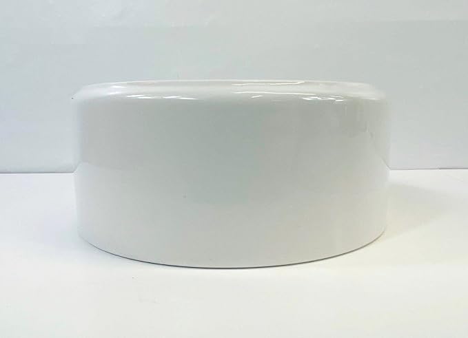 Orca Coating Ceramic Pet Feeding Bowl, 7x7x3 White Ceramic Pet Bowl for Cats and Small Dogs, Classic Heavy Duty Non Slip Ceramic Cat Dish Small Animal Bowls for Food and Water - 3" Extra Small
