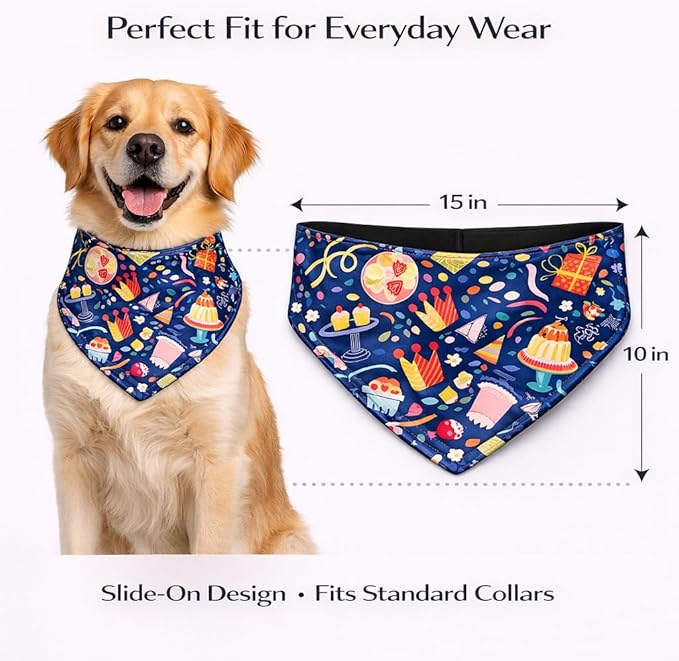 Luxury Satin Dog Bandana – Slip-On Collar Style, Premium Pet Scarf for Medium, Large & XL Dogs – Special Occasion Accessory (Collar Not Included) (Medium - Extra Large, Pudding)