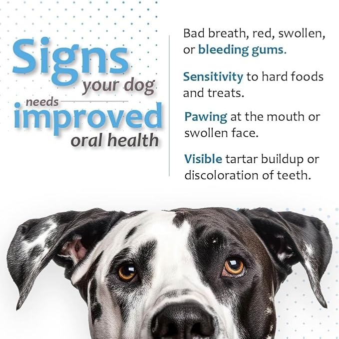 Oral Hygiene Chews for Small Dogs-Enzymatic Dental Treats for Daily Oral Care, Cleans Teeth and Freshens Breath, Reduces Plaque, Bacteria and Tartar Build Up Without Brushing-30 Chews