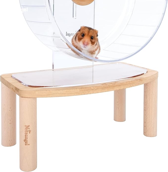 Niteangel Anti-Slide Hamster Wheel Platform - Fits for Niteangel Super-Silent Hamster | Acrylic | Wooden | Cloud Series Wheel (Medium)