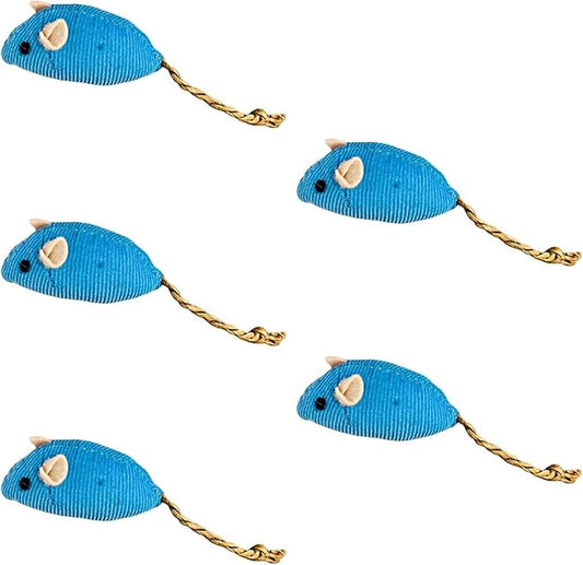 BWESOO 5Pcs Blue Catnip Toy, Catnip Toys Balls, Teaser Toy Mouse Shape Interactive Lightweight Relieve Boredom Pet Teething Toy Cat Supplies Blue Interested Catnip Toys