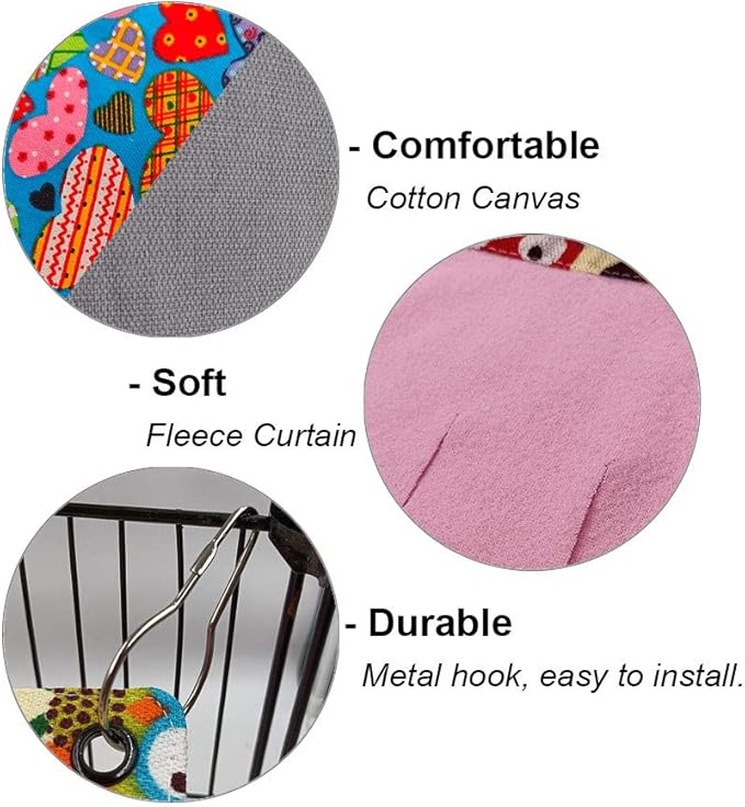 RIOUSSI Guinea Pig Hideout Hideaway Corner Fleece Toys Cage Accessories with Reversible Sides. Pink, Triangle