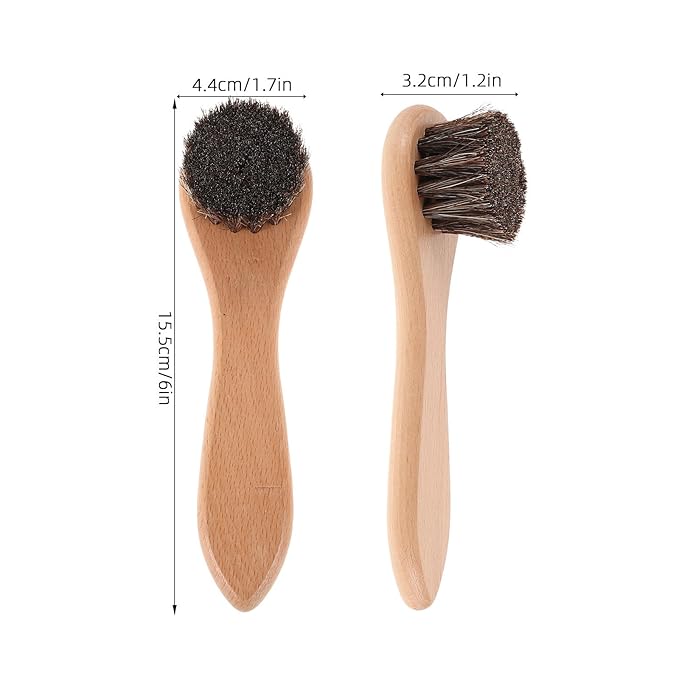 MERRYHAPY 2pcs Small Animals Bath Brush with Soft Bristle Grooming Brush, Wooden Handle 4-inch, Pet Supplies for Hamsters, Guinea Pigs, Rabbits, and Ferrets Bathing Care