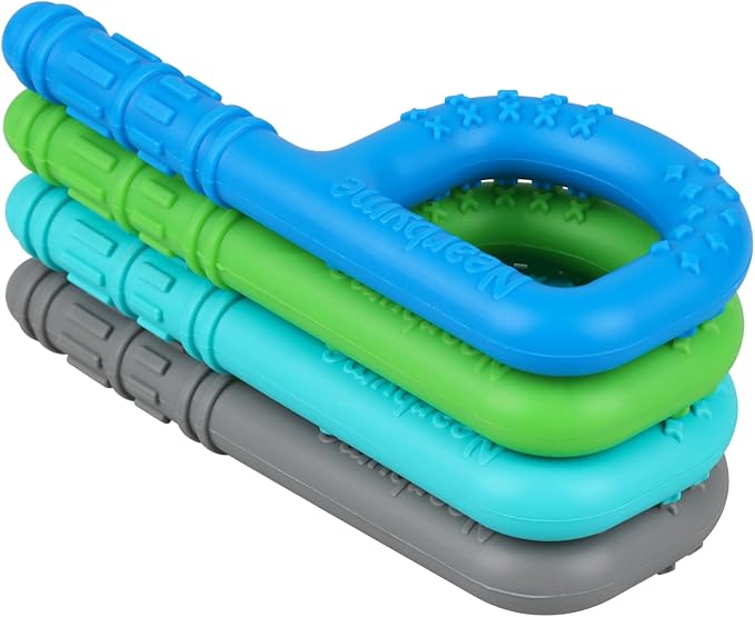 Sensory Chew Toys for Autistic Chewers, 4 Packs Oral Motor Chew Toys for ADHD, SPD, Oral Motor Stimulation or Special Needs (Color 2)