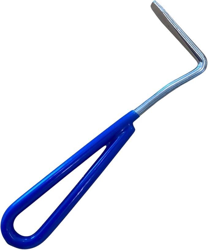 Intrepid International Vinyl Coated Horse Hoof Pick - Metal Hoof Pick, Grooming Tool Horse Pick for Hooves & Comfortable Handling - Blue