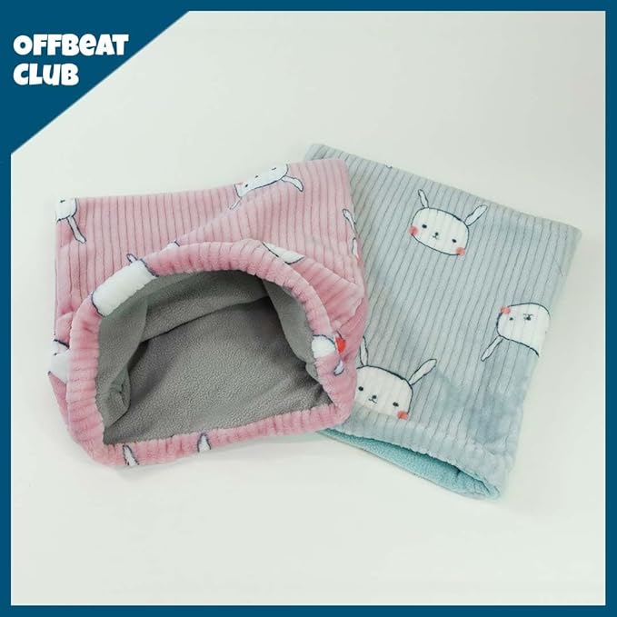 GuineaDad Guinea Pig Hideout & Tunnel Set – Plush Enrichment Toys and Accessories for Guinea Pigs – Soft Small Animal Hideaway, Tunnel, and Hiding Hut – Indoor Play for Cage or Enclosure (Pink)