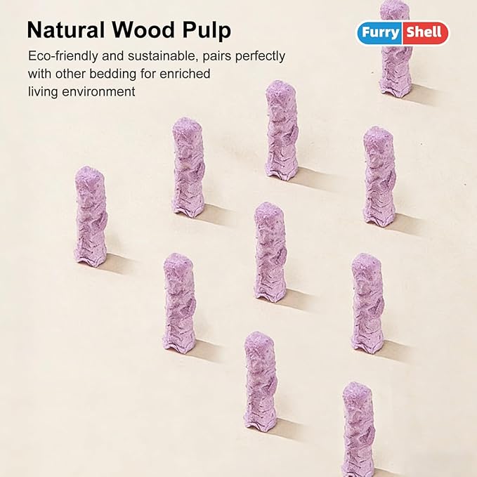 Natural Paper Pellet Bedding for Small Animals - Super Absorbent Odor Control Rabbit Litter, Hamster Bedding, Guinea Pig Cage Liners, Dust-Free(2.2lb) (White)