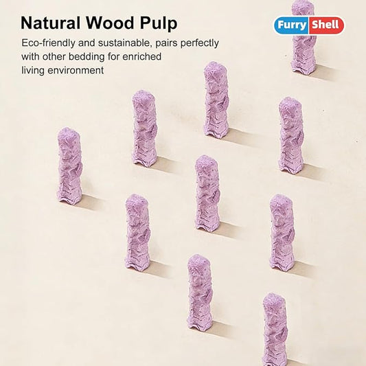 Natural Paper Pellet Bedding for Small Animals - Super Absorbent Odor Control Rabbit Litter, Hamster Bedding, Guinea Pig Cage Liners, Dust-Free(2.2lb) (White)