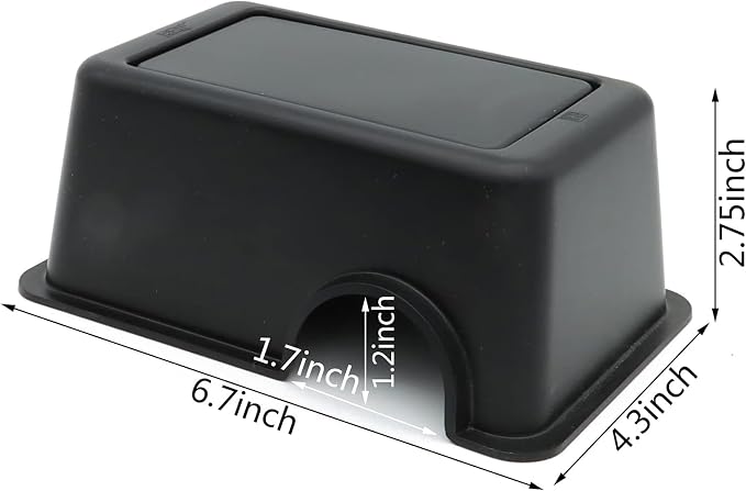 Reptile Hide Box Snake Hide Feel Secure and Safe, Gecko Hide (Black, Small 4 Pcs)