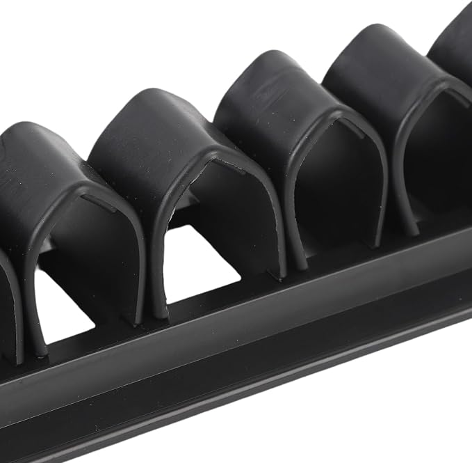 Horse Whips Crop Holder Rack Organizer Wall Mounted ABS Black Holds 12 Whips with Simple Installation for Stable Storage