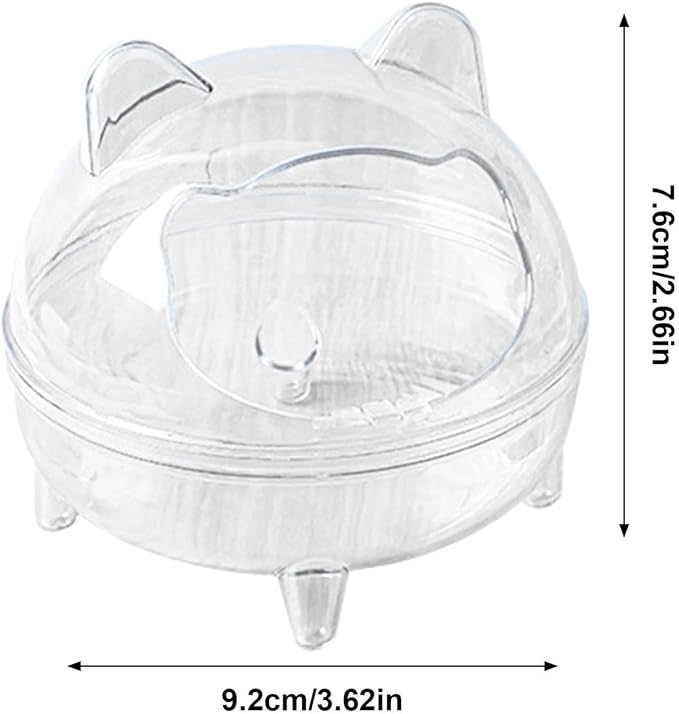 Hamster Sand Bath Container - Fun Small Pet Bath Accessory, Comfortable Bear Bathroom Grooming Station | Secure Sand Bath Box, Clean and Safe Bathing Hideouts Ideal for Hamsters and Gerbils