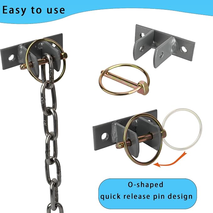 8 Pcs Water Bucket Hook with Pin Heavy Duty Wall Mounted Equestrian Bucket Hooks Hangers Horse Feed Bracket for Horse Stall Stable Barn,Silver