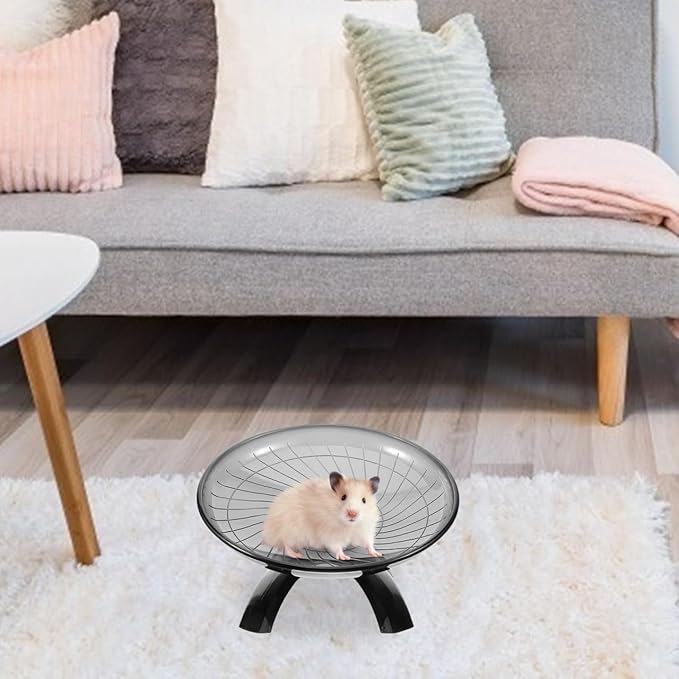 BESPORTBLE Quiet Hamster Running Wheel Silent Exercise Wheel for Hamsters Hedgehogs and Chinchillas 12-Inch Plastic for Small Pets