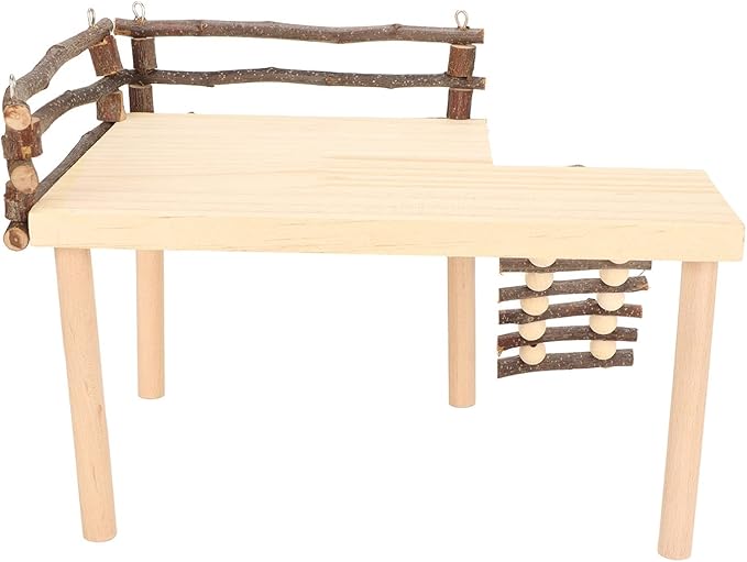 Ejoyous Hamster, Hamster Play Wooden Climb with Climbing Ladder for Dwarf Syrian Hamsters and Small Animal