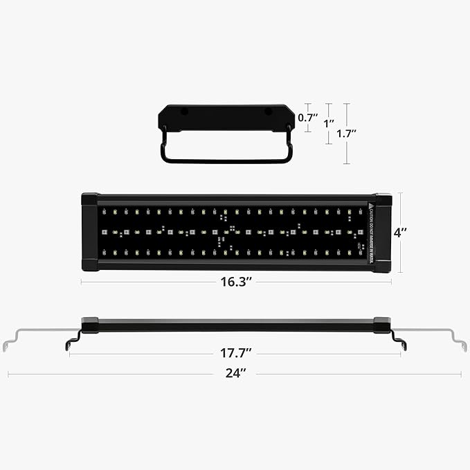 NICREW 20W Saltwater Aquarium Light, Marine LED Reef Light for Corals, Programmable Timer Controller, 18 to 24-Inch