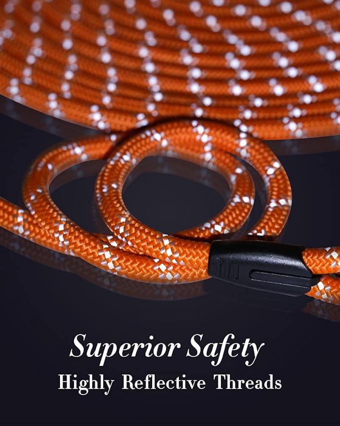 Long Rope Leash for Dog Training 16FT 30FT 50FT 100FT, Reflective Threads Check Cord Recall Training Agility Dog Lead for Large Medium Small Dogs, Dog Tie-Out Cable for Playing, Camping, or Backyard