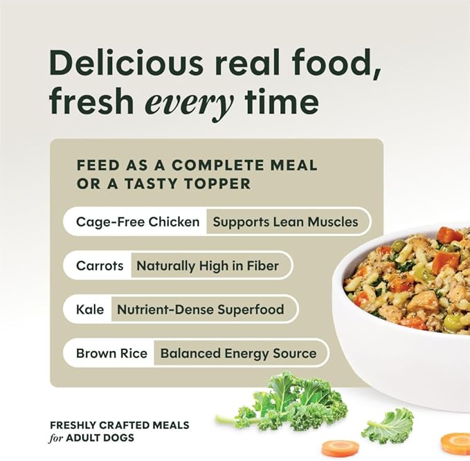 Instinct Freshly Crafted Meals, Dog Wet Food or Topper, Human Grade - Cage-Free Chicken, 11 oz. Carton