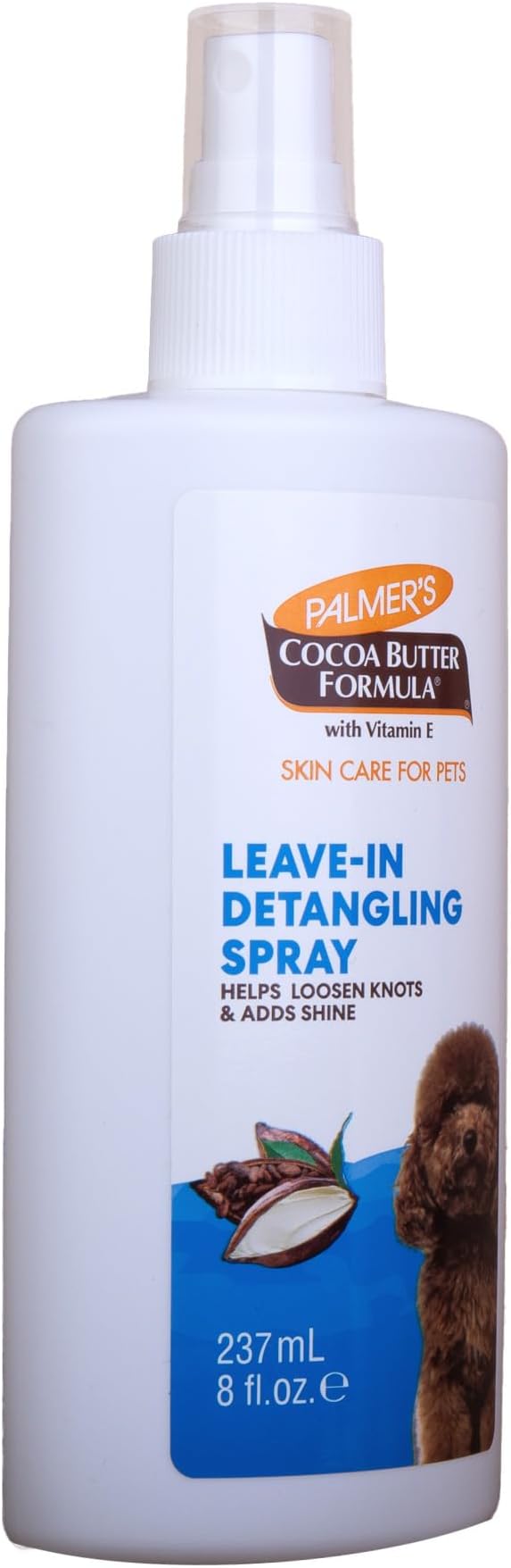 Palmer’s for Pets Detangling and Conditioning Leave-In Spray, Cocoa Butter - No-Rinse Dematting Dog Conditioner Spray with Vitamin E, Tangle and Knot Remover, 8 Fl Oz - 6 Pack