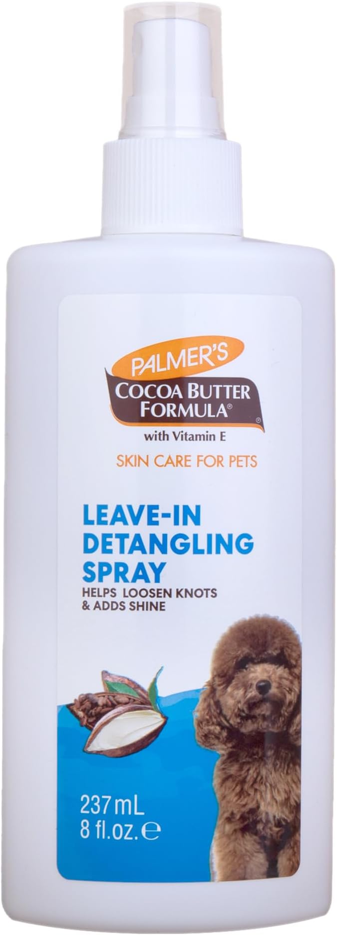 Palmer’s for Pets Detangling and Conditioning Leave-In Spray, Cocoa Butter - No-Rinse Dematting Dog Conditioner Spray with Vitamin E, Tangle and Knot Remover, 8 Fl Oz