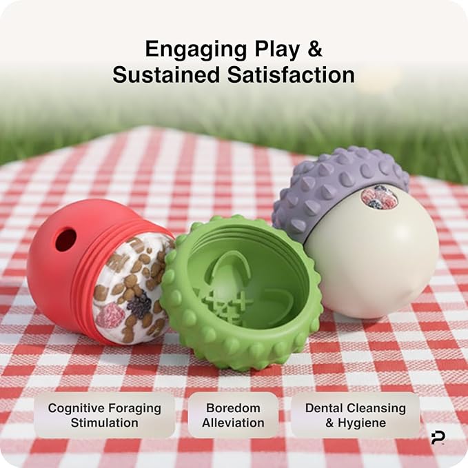 PiFi Interactive Dog Toys for Small Dogs, Treat Dispensing Dog Toy for Wet, Dry & Frozen Treats, Slow Feeder & BPA-Free Enrichment Toy, Twist-Apart Easy-Clean Design