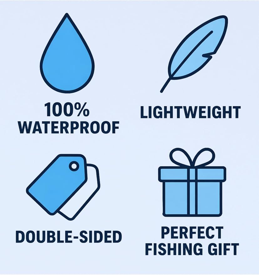 Saltwater Fish Identification Chart Set - Waterproof Quick Reference Fishing Guides - 100+ Species ID - (Atlantic and Pacific) - Double-Sided & Easy to Read - Great Gift for Beginners