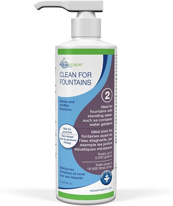 Aquascape Clean Water Treatment for Fountains, Waterfalls, Container Water Gardens and Other Features with Standing Water, Promotes Clean and Clear Water Conditions | 4 (8-Ounces)