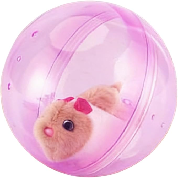 Hamster Ball Large | Automatic Rolling Ball Hamster | Cat Hamsters Wheel Toy | Electric Plush Hamsters Interactive Toy | Cats Hamst-er Running Exercise Hampster Toys for Kids Cats and Dogs