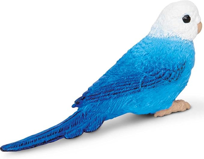 Safari Ltd. Blue Budgie Figurine - Detailed 3" Plastic Model Figure - Fun Educational Play Toy for Boys, Girls & Kids Ages 3+