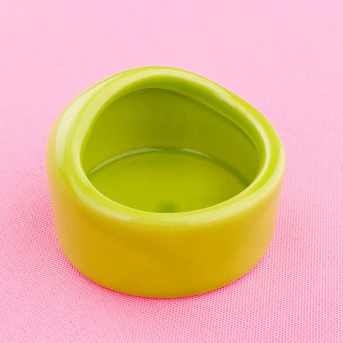 2 Pcs Ceramic Hamster Bowl, Small Animal Food Bowl and Water Dish Feeder for Hedgehog Hamster Guinea Pig Sugar Glider Rat Gerbil Mice Chinchilla (Colors May Vary)