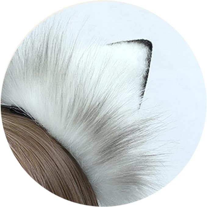Faylay Women Dog Ear Headband Furry Animal Ear Hair Accessories