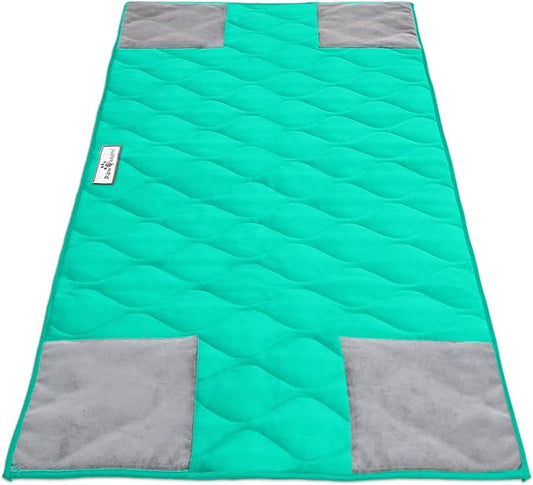 Paw Inspired PopCorner Guinea Pig Cage Liners | Washable Fleece Bedding or Pet Bed Mat for Small Animals | Super Absorbent Pee Pad with Reinforced Corners and Waterproof Bottom (Midwest, Green)
