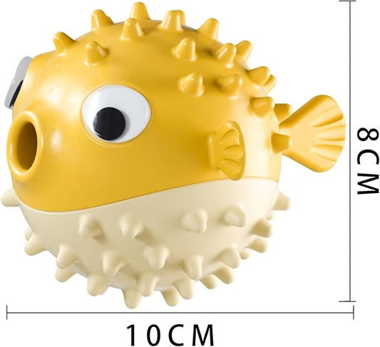 Dog Balls with Bell Sound, Interactive Dog Toys,Treat Dispensing Dog Toys, cat Toys Balls，Rubber Elastic Ball Toys for Small/Medium/Large Cat and Extra Small/Small Dogs (Yellow)