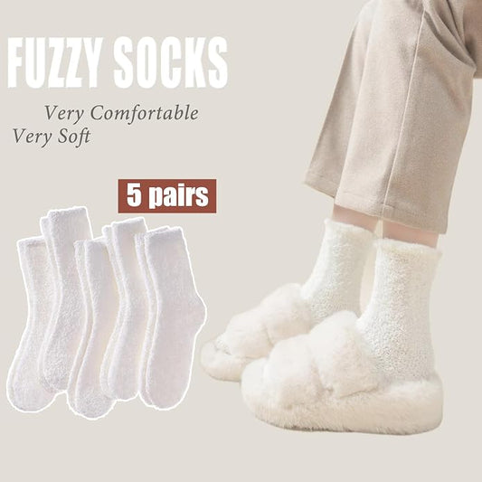 Ginmewrae Women Fuzzy Socks Cozy Soft Fluffy Cute Animal Slipper Socks Sleeping Warm Socks Christmas Gift for Girls