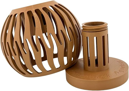 Shrimp Feeder and Hide for Freshwater Aquariums – Modular Design, Aquascape Friendly, Designed & Manufactured in USA (Wood)