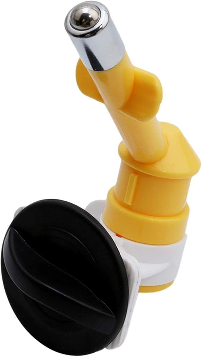 Sevenfly 1Pcs Pet Water Dispenser Nozzle Dogs Cats Water Feeder Nozzle No-Drip Water Dispenser Fountain Bottle Head Anti-Leaking Pet Hanging Drinking Nozzle, Yellow