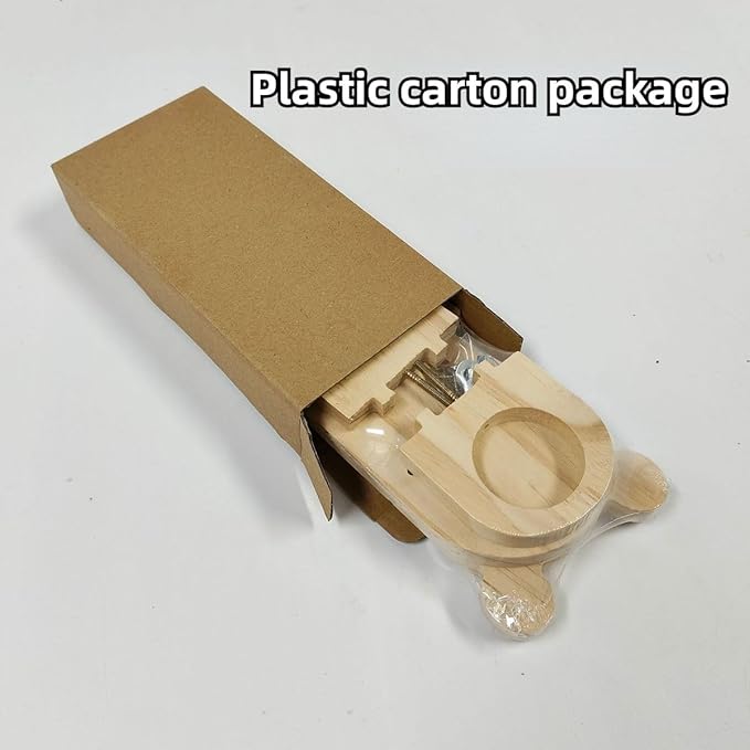 Hamster Water Bottle with Wooden Stand No Drip Water Bottle Leakproof Guinea Pig Water Bottles Small Animal Water Dispenser/Feeder for Hamster Guinea Pig Gerbils Mice Rabbit (with Feeder)