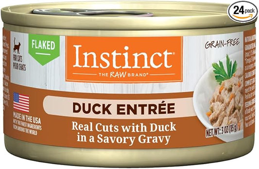 Instinct Flaked Entrée Wet Canned Cat Food - Duck, 3 Ounce (Pack of 24)