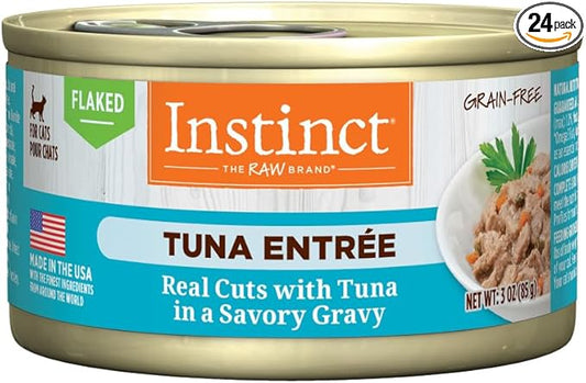 Instinct Flaked Entrée Wet Canned Cat Food - Tuna, 3 Ounce (Pack of 24)