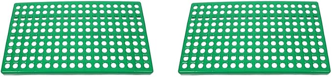 GANAZONO Rabbit Cage Mat 2 Pack Pet Feet Mat with Circular Holes for Claw Safety Easy Cleaning Rabbit Cage Isolation Board 19.68X11.81X1.57In