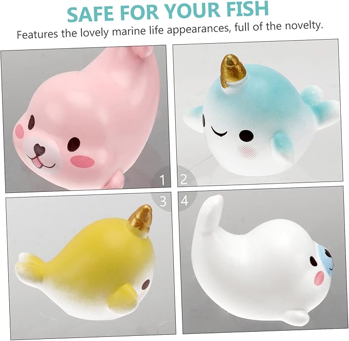DOITOOL Aquarium Underwater Seal Adornments 7pcs Fish Tank Decor Vivid Mini Bonsai Landscape