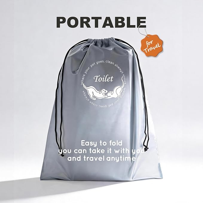 HQ4US 4LEGS Dog Litter Box, Puppy Pee Pad Holder Foldable, Small Indoor Dog Potty Tray for Puppy, High Walls, Seamless, No Assembly, Waterproof, Easy to Clean, No Spill,Portable for Travel