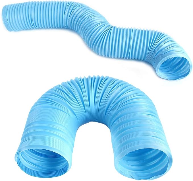 2 Pack Collapsible Ferret Tunnel - Fun Plastic Guinea Pigs Tube Tunnel Foldable Hideaway Exercising Training Tube Toys for Ferrets,Chinchilla, Guinea Pig, Gerbil, Mouse, Rat (Blue+Green)