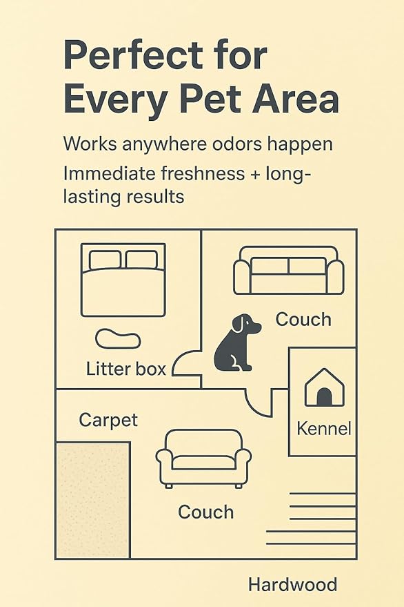 Pet Odor Eliminator Spray – Urine Odor Eliminator for Carpet, Couch & Litter Box –Pet Stain Remover and Strong Odor Eliminator – Safe for Dogs, Cats, Small Animals – Citrus Scent 8.45 Oz