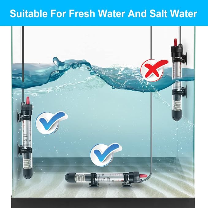 DaToo Aquarium Heater Fish Tank Heater Submersible 300 Watt, 1 Yr Warranty