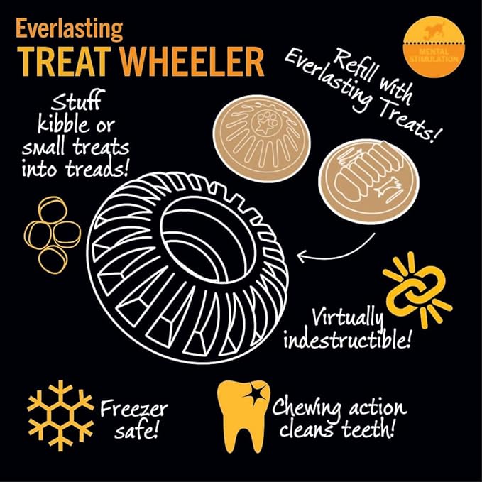 Starmark Everlasting Treat Wheeler Dog Toy Small