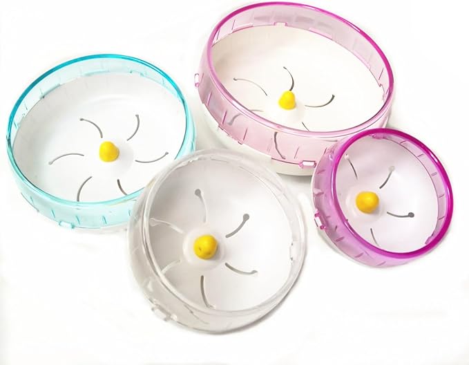 Hamster Exercise Wheels, Quiet Animals Exercise Running Toys Spinner Hamster Running Wheels with Adjustable Stand for Hamsters Gerbils Mice Or Other Small Pet Animals (Pink, 14cm)