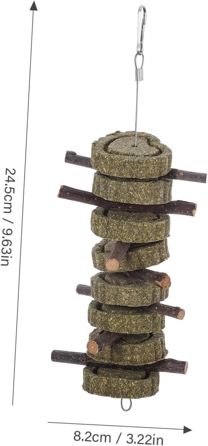 BESPORTBLE Natural Chew Toy for Rabbits and Guinea Pigs Molar Teeth Cleaning Treats 100% Natural Grass Snack for Small Pets Teeth Care for Rabbits and Chinchillas