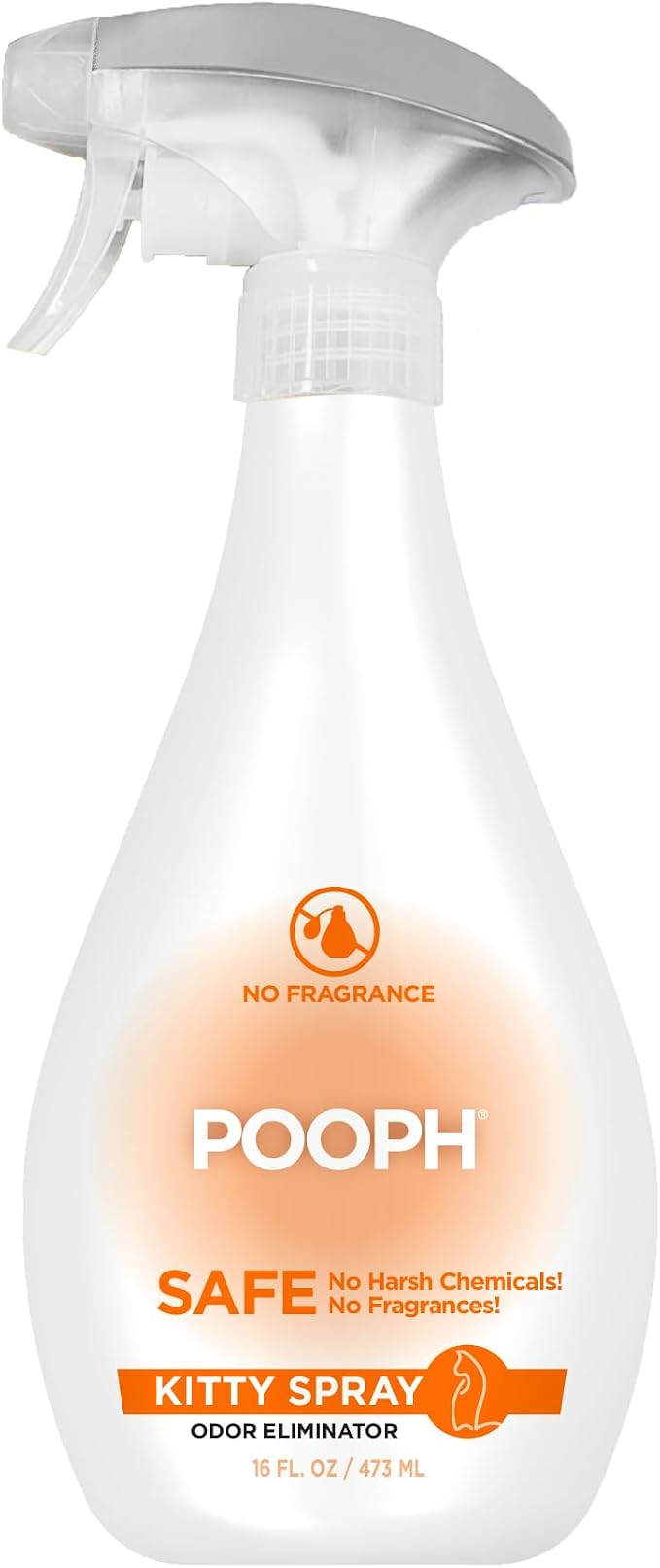 POOPH Kitty Spray - Odor Eliminator 16oz - Dismantles Odors on a Molecular Basis - Cats, Freshener, Eliminator, Urine, Poop, Pee, Deodorizer, Fresh, Clean, Furniture, Potty, Safe